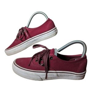 Burgundy Vans Lace-Up Shoes - Men's Size 5/Women's Size 6.5